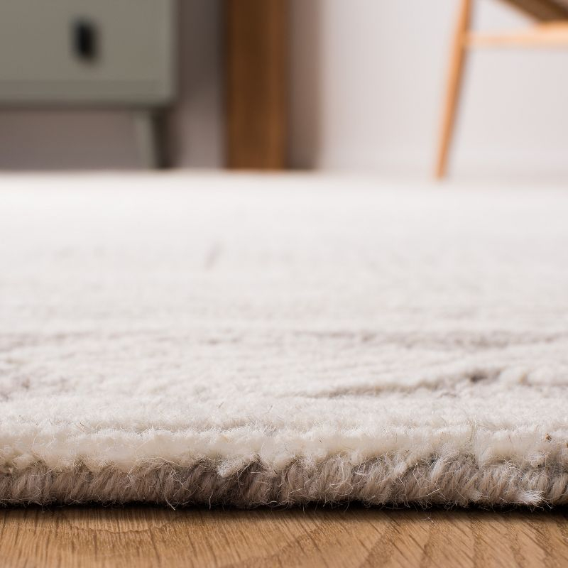 Abstract ABT349 Hand Tufted Area Rug - Ivory/Grey - 6' X 6' Square - Safavieh.