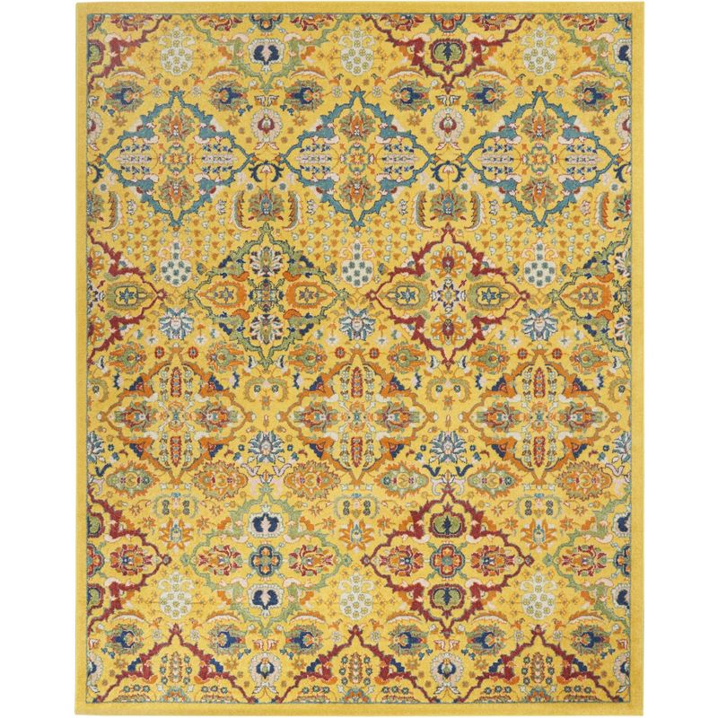 Nourison Allur Boho Indoor Area Rug Yellow Multicolor 7' x 10'