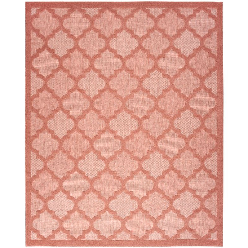 Nourison Easy Care 8' x 10' Coral/Orange Indoor/Outdoor Rug
