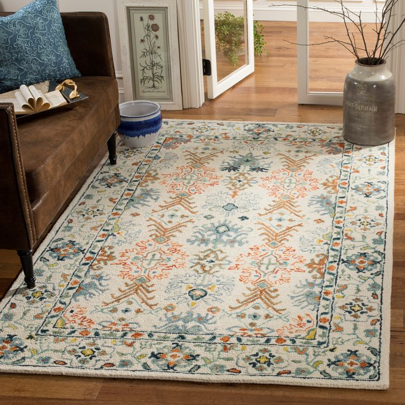 Aspen APN310 Hand Tufted Indoor Area Rug - Ivory/Blue - 6'x9' - Safavieh