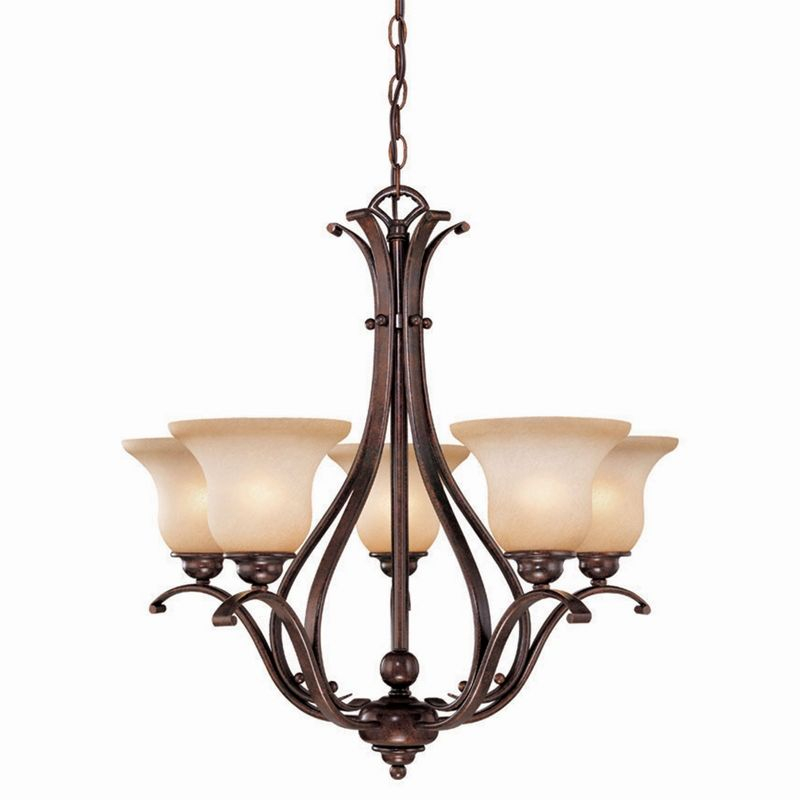 Vaxcel Monrovia 5 - Light Chandelier in  Royal Bronze