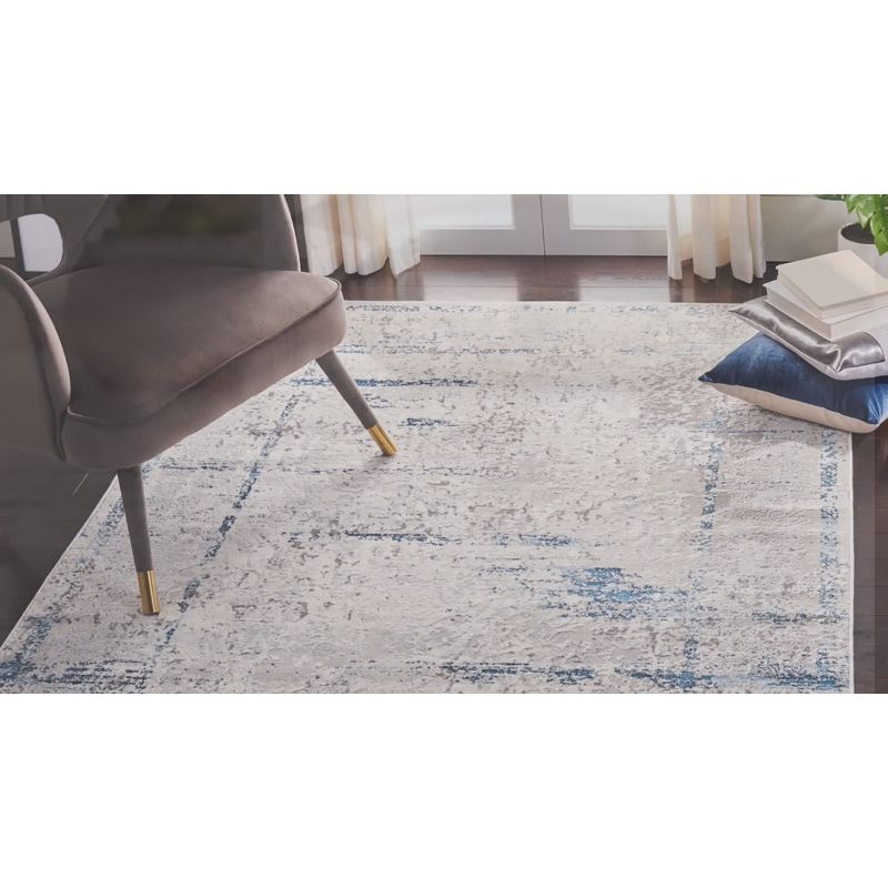 Amelia ALA207 Machine Made Indoor Area Rug - Grey/Blue - 4'-5"x6'-5" - Safavieh