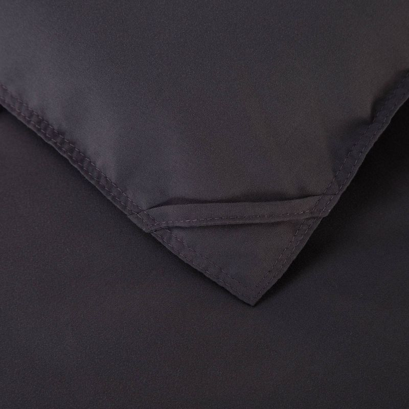 Twin Down Alternative Comforter Dark Gray - Never Down: Hypoallergenic, Microfiber, OEKO-TEX Certified