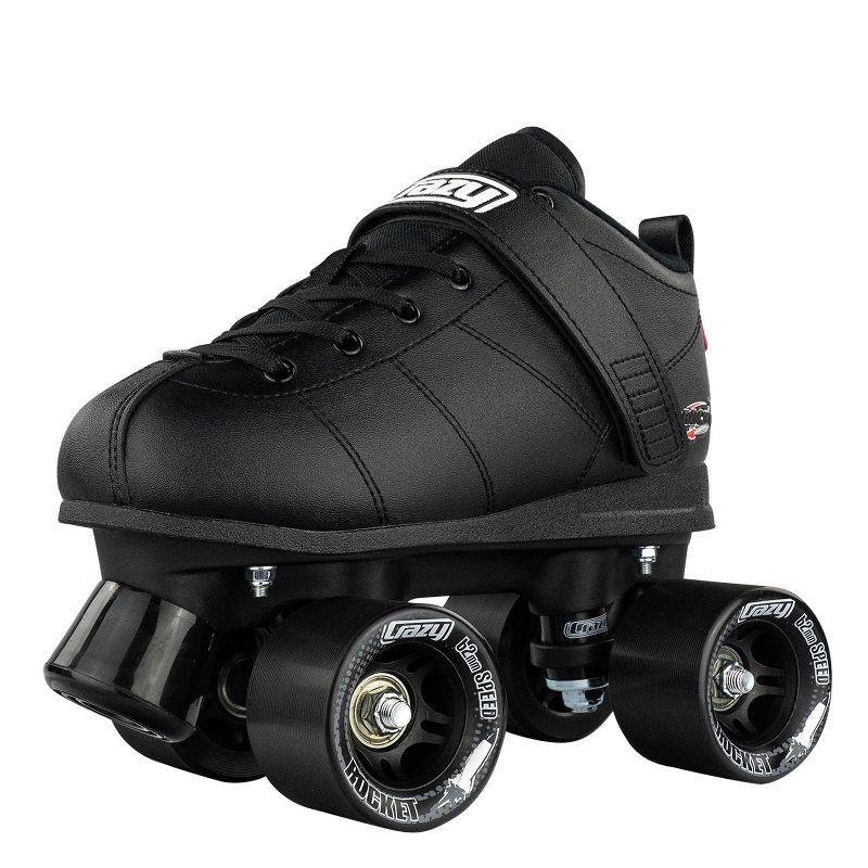 Crazy Skates Black Rocket Roller Skates - Men's Quad Skates - 5