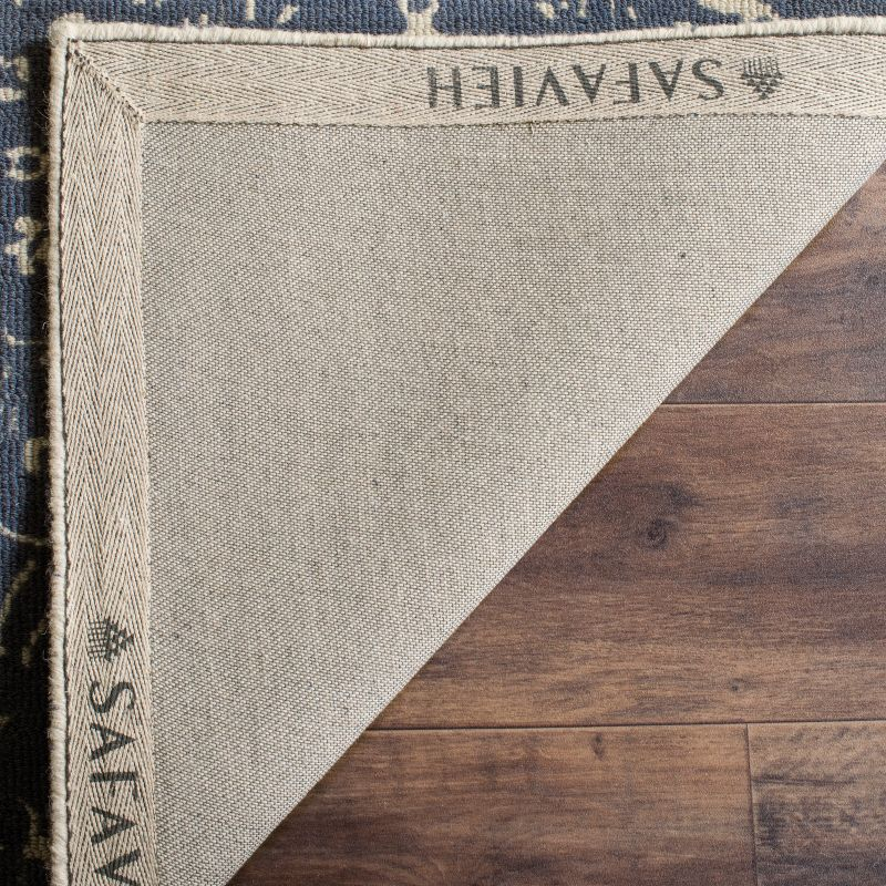 Restoration Vintage RVT104 Hand Tufted Indoor Accent Rug - 2'x3' - Ivory/Blue - Safavieh