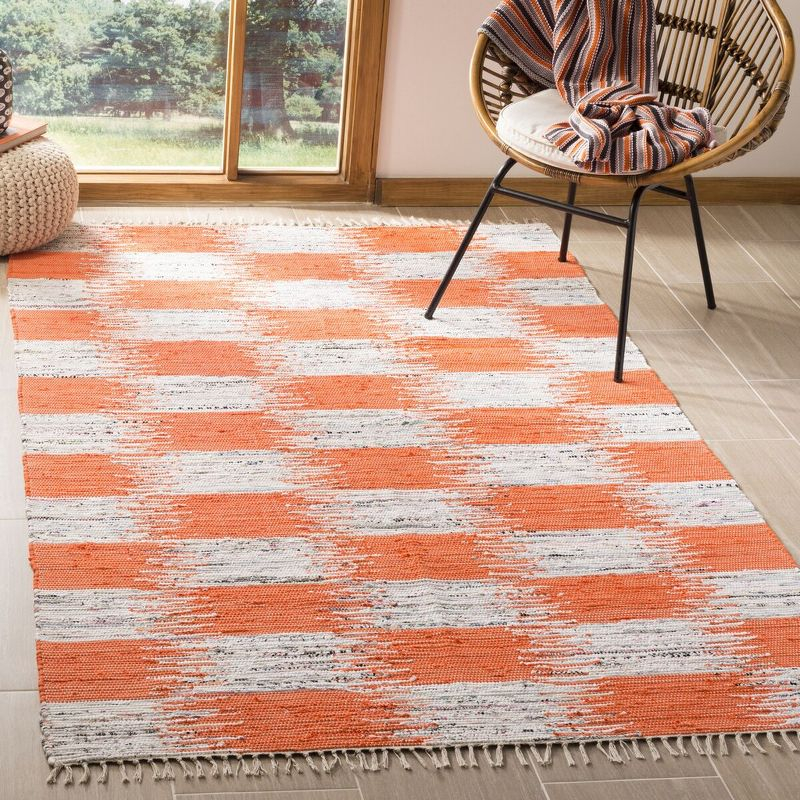 Montauk MTK721 Hand Woven Indoor Area Rug - Orange/Multi - 4'x6' - Safavieh.