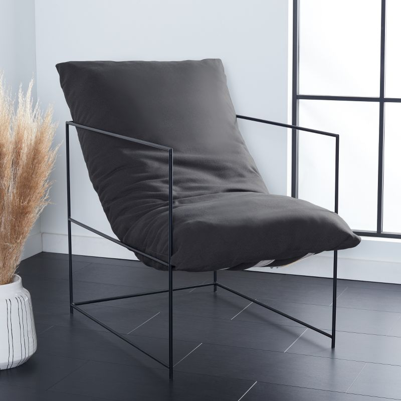 Portland Pillow Top Accent Chair - ACH4511 - Grey/Black - Safavieh