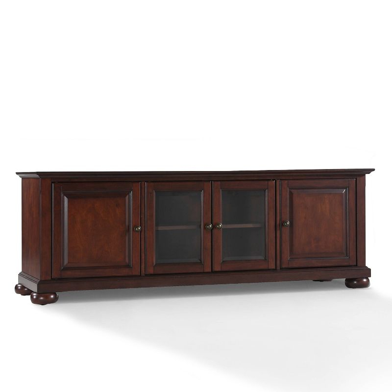 Alexandria TV Stand for TVs up to 60" Mahogany - Crosley: Sleek Design, Media Storage, Cord Management