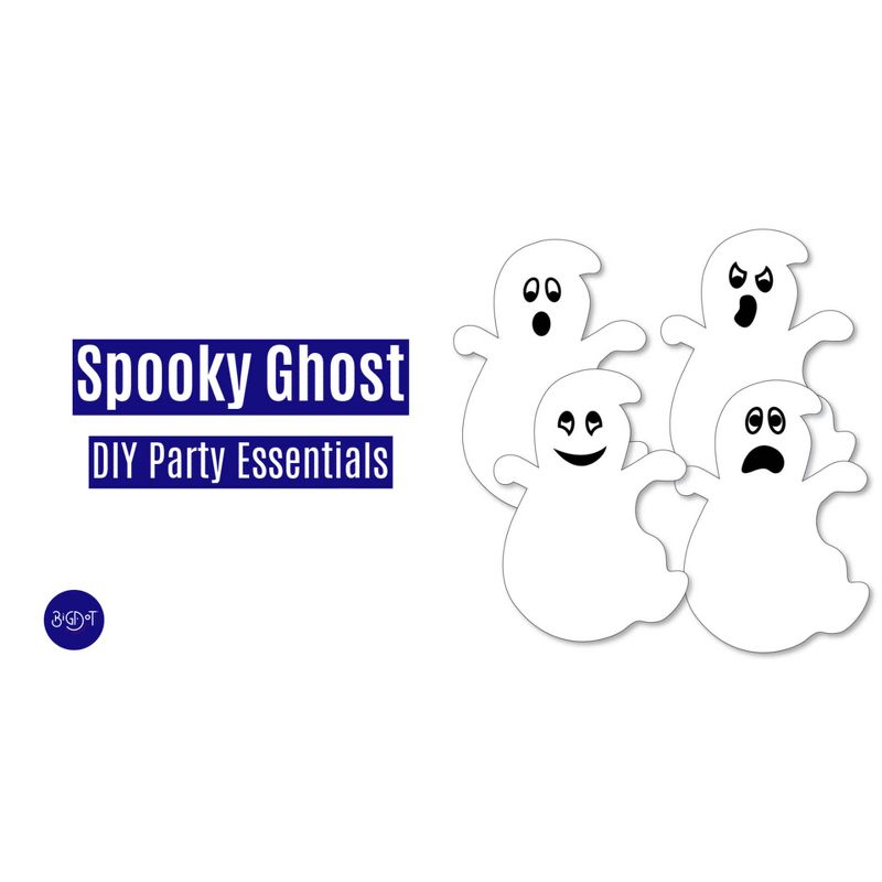 Big Dot of Happiness Spooky Ghost - Ghost Decorations DIY Halloween Party Essentials - Set of 20
