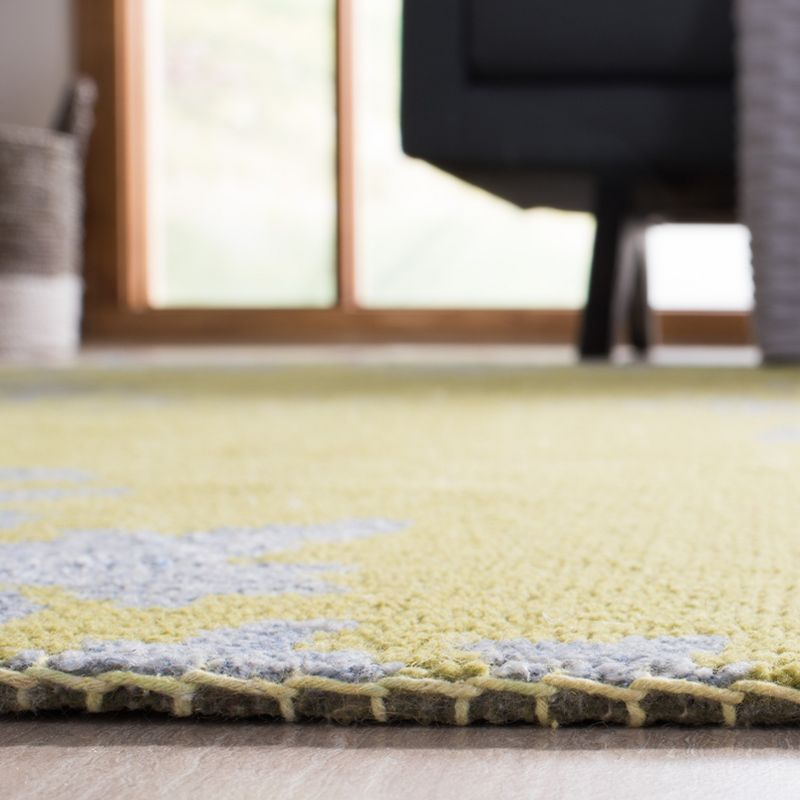 Stone Wash STW235 Hand Knotted Indoor Runner Rug - Chartreuse - 2'6"x12' - Safavieh