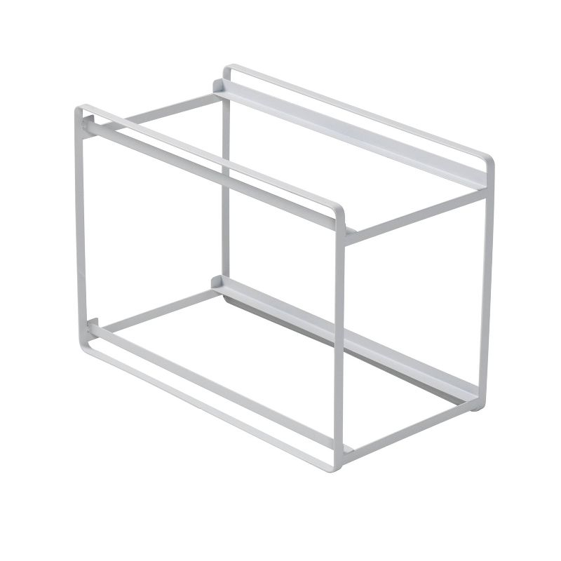 Honey-Can-Do Flat Wire Sliding Basket Organizer - White: Kitchen Organizer, Under Sink Storage, Steel, 12" H x 14" W x 8" D