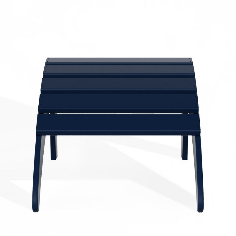WestinTrends All-Weather Outdoor Patio Poly Adirondack Ottoman Footrest, Navy Blue