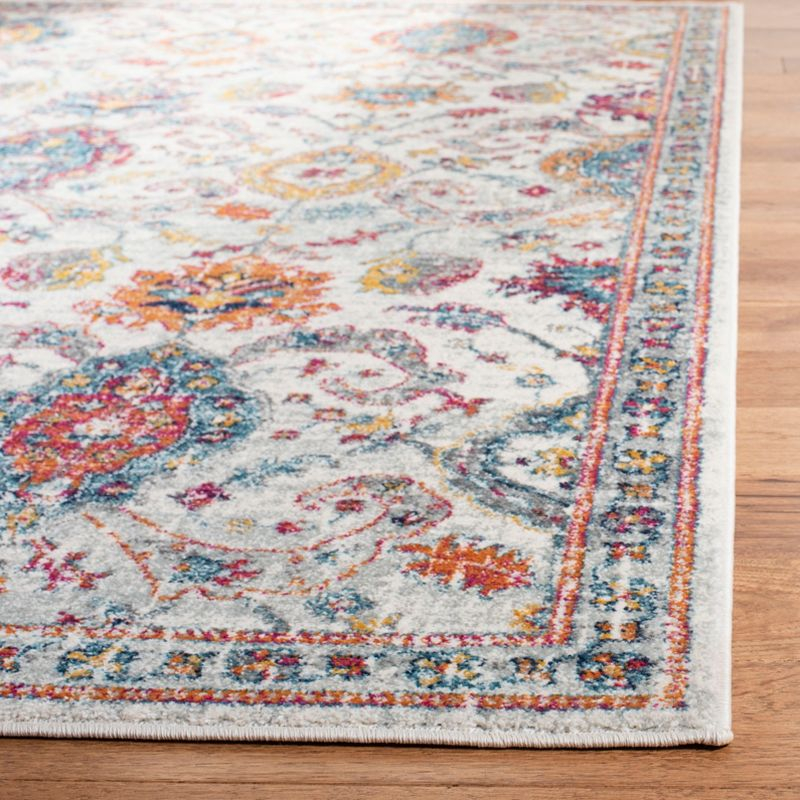 Evoke EVK255 Power Loomed Area Rug - Cream/Orange - 5'3"x5'3" - Safavieh.