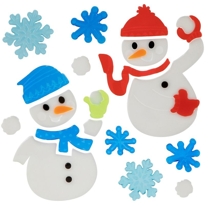 Northlight Set of 6 Double Sided Christmas Gel Window Clings