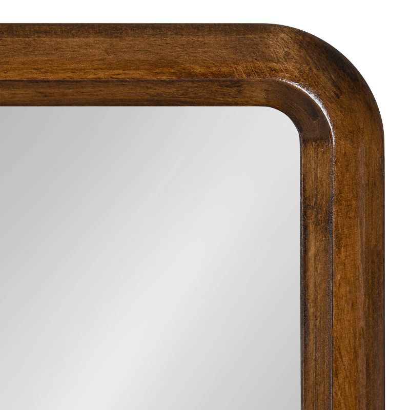 16" x 48" Pao Full Length Wall Mirror Walnut Brown - Kate & Laurel All Things Decor