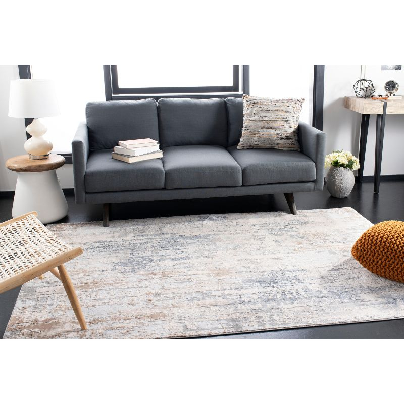 Invista INV432 Power Loomed Area Rug - Cream/Grey - 4'x6' - Safavieh.