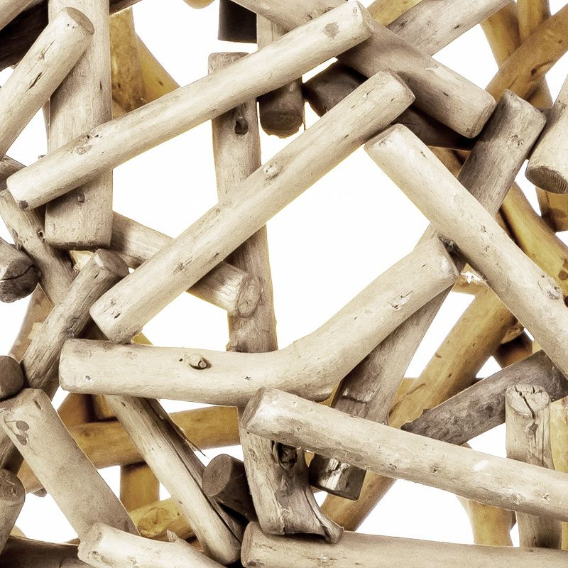 Modern Home Nautical Driftwood Ceiling Pendant Light - 16" Diameter