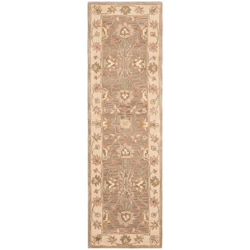Heritage HG343 Hand Tufted Runner Rug - Brown/Ivory - 2'3"x8' - Safavieh.