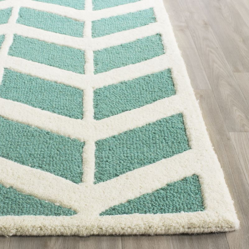 Cambridge CAM718 Tufted Indoor Runner Rug - Teal/Ivory - 2'6"x8' - Safavieh