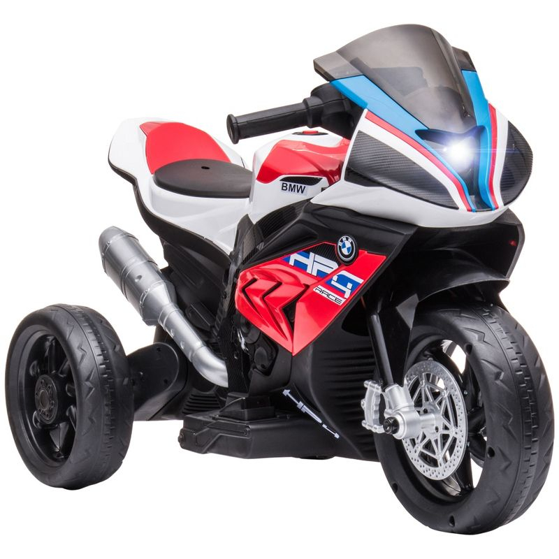 Aosom Licensed BMW HP4 Kids Electric Motorcycle Ride-On Toy 3-Wheels 6V Battery Powered Motorbike with Music for Girls Boy 18 - 60 Months, Red