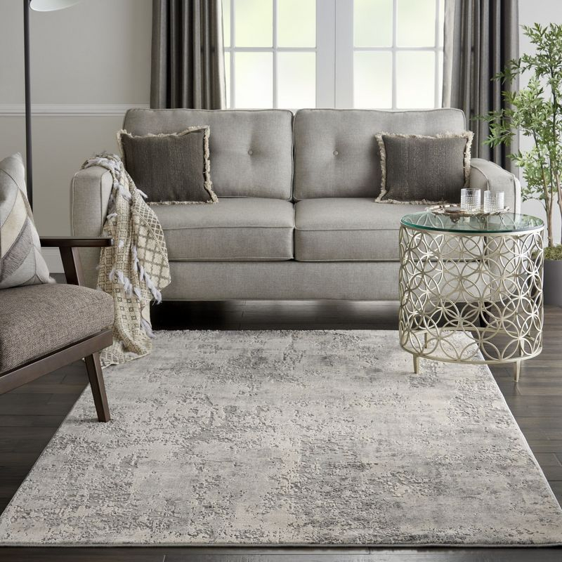 Nourison Rustic Textures Modern Indoor Area Rug Grey/Beige 3'11" x 5'11"