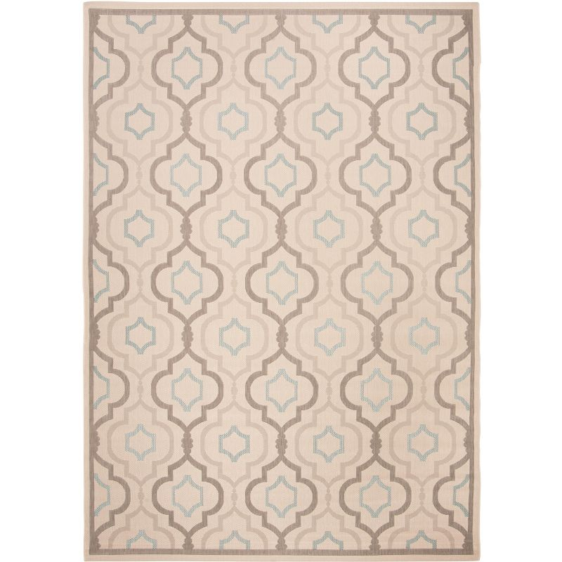 Courtyard CY7938 Power Loomed Indoor and Outdoor Area Rug - Beige/Dark Beig - 9'x12' - Safavieh
