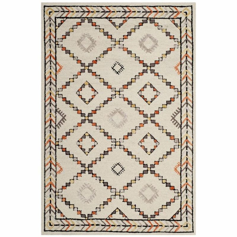 Bellagio BLG548 Hand Tufted Area Rug - Ivory/Multi - 4'x6' - Safavieh.