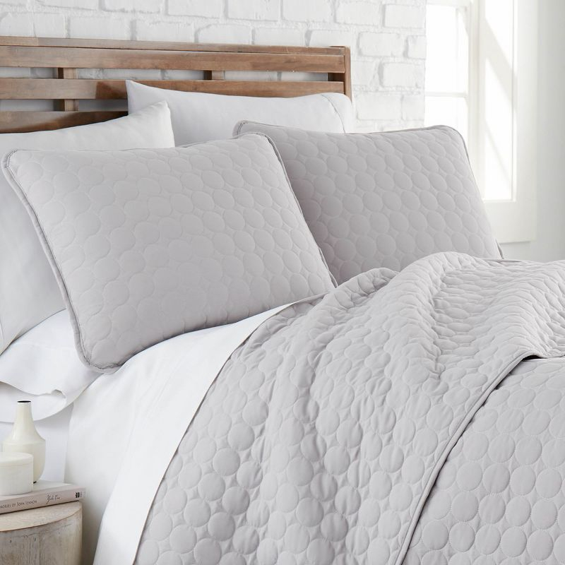 Southshore Fine Living Inc Oversized Lightweight Classic 2-Piece Quilt Set Light Grey Twin/Twin XL
