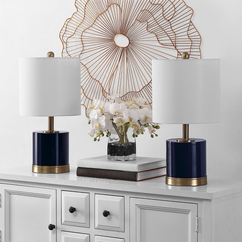 Jayce Table Lamp (Set of 2) - 20.5 Inch Height - TBL4309 - Navy Blue - Safavieh