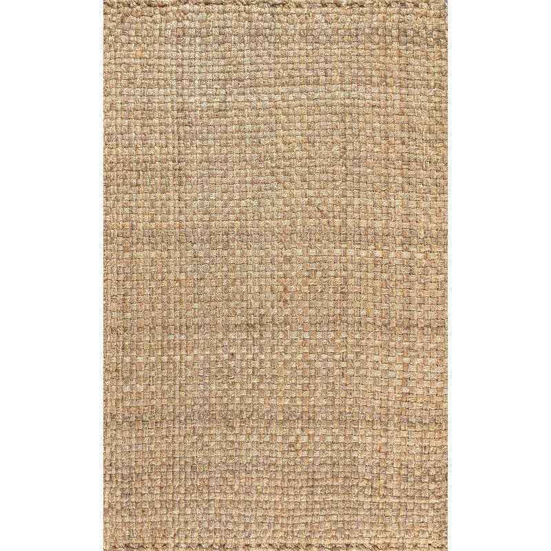 5'x8' Estera Hand Woven Boucle Chunky Jute Area Rug, Natural - JONATHAN Y
