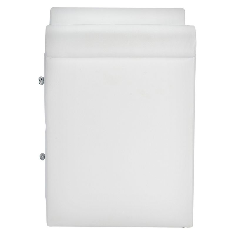 Victoria Matte Faux Leather Leather 2 Storage Drawers Nightstand Bedside Table - White - Baxton Studio