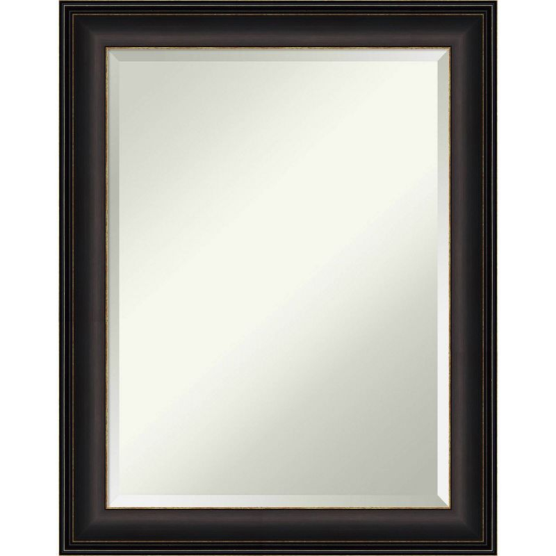 22" x 28" Trio Oil Rubbed Framed Bathroom Vanity Wall Mirror Bronze - Amanti Art: Modern Rectangle, Beveled Glass, Wall Mount