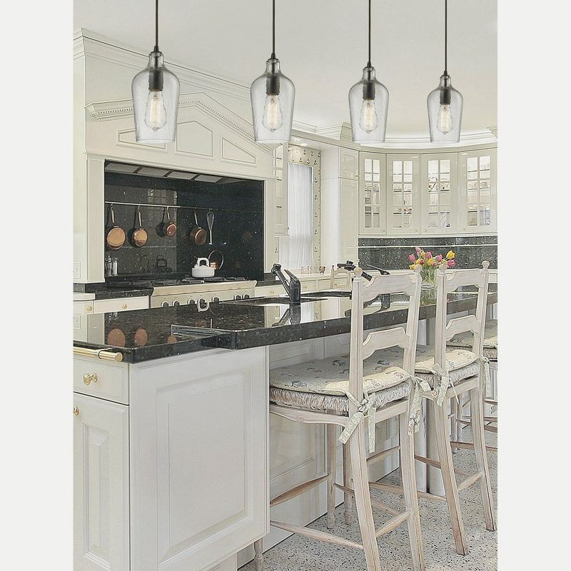 Elk Home Hammered Glass 1 - Light Pendant in  Oil Rubbed Bronze