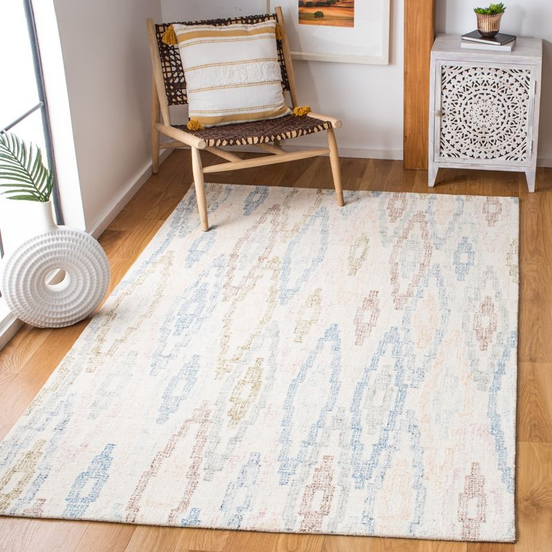 Rodeo Drive RD101 Hand Tufted Area Rug - Ivory/Blue - 3'x5' - Safavieh.