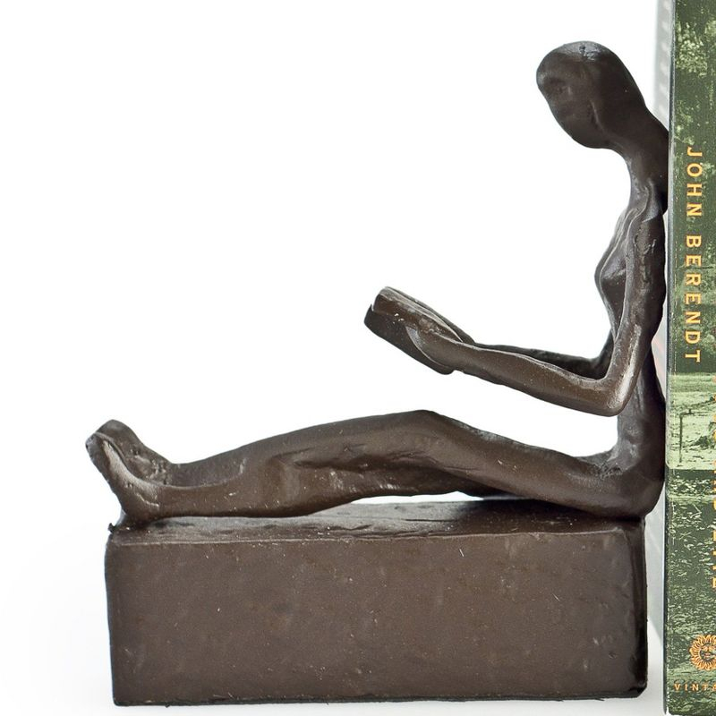 Danya B Man & Woman Reading Metal Bookend Set