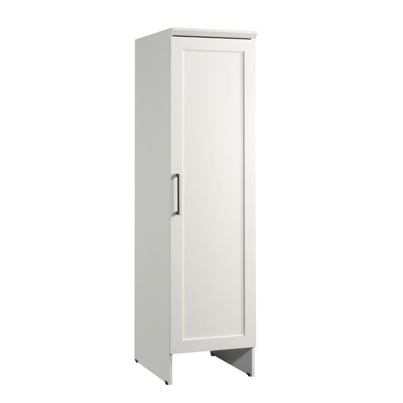Sauder Homeplus Robot Vacuum Storage Cabinet Glacier White