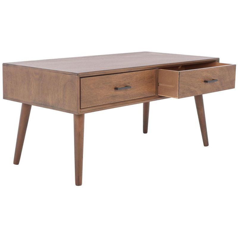 Mozart Mid-Century Coffee Table - Brown - Safavieh