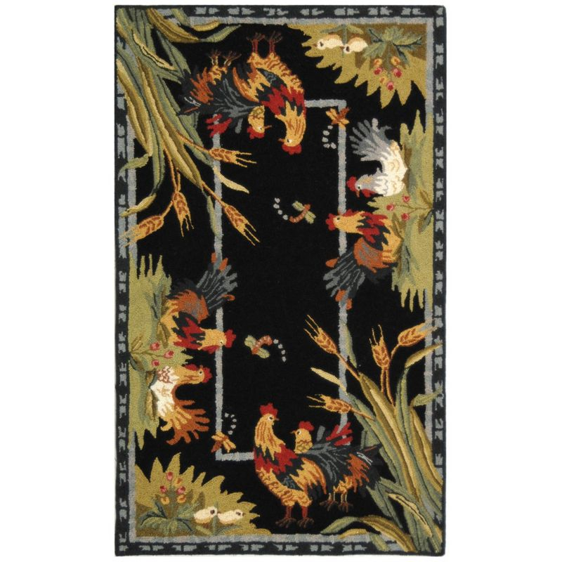 Chelsea HK56 Handmade Accent Rug - 2'9"x4'9" - Black - Safavieh