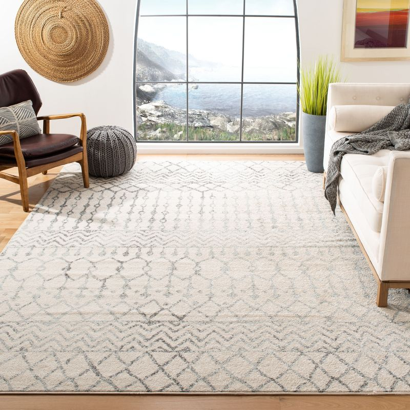 Tulum TUL270 Power Loomed Area Rug - Ivory/Grey - 8'x8' - Safavieh.