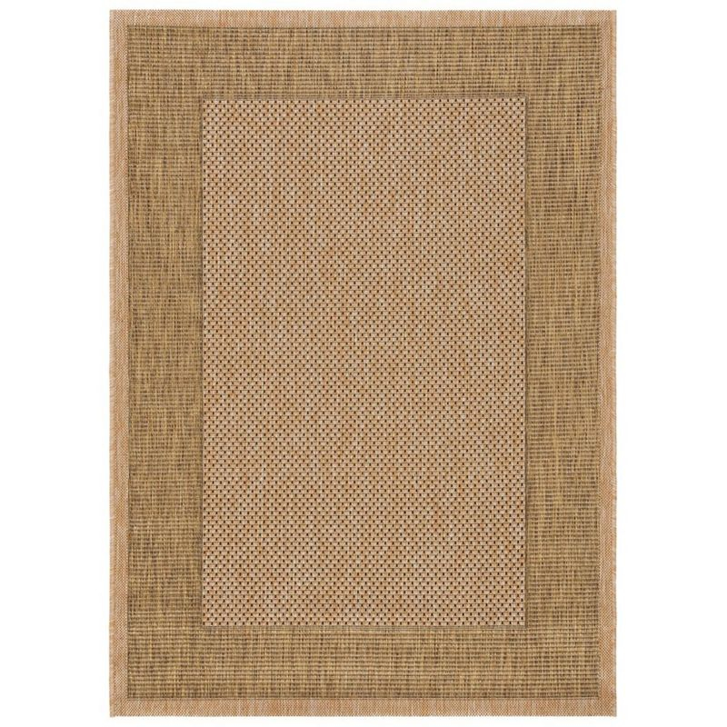 Courtyard CY7987 Power Loomed Indoor/Outdoor Area Rug - Natural/Gold - 4'x5'7" - Safavieh.