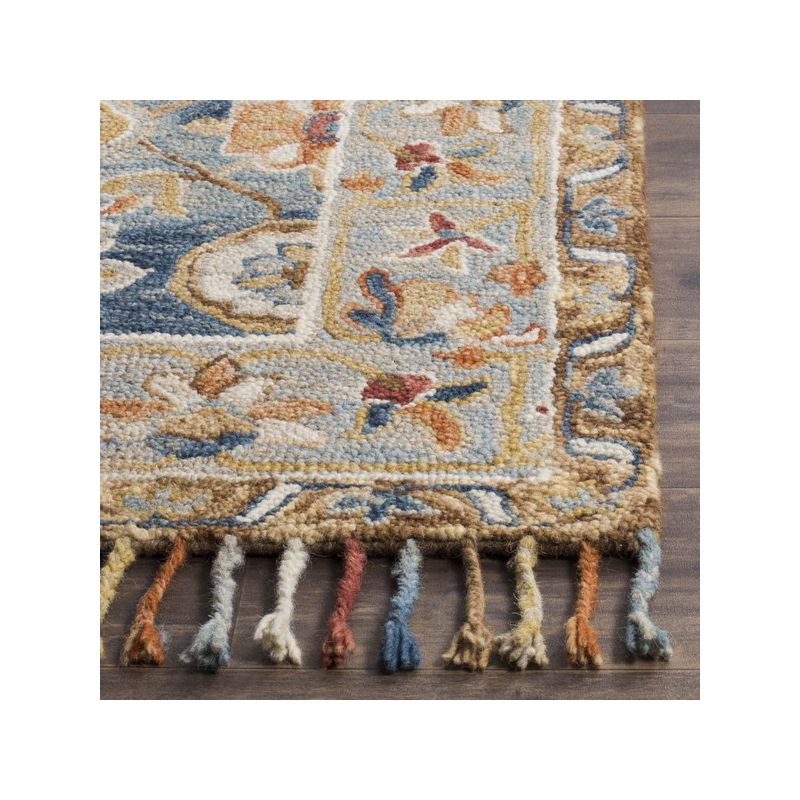 Aspen APN110 Hand Tufted Accent Rug - Grey/Navy - 3'x5' - Safavieh.