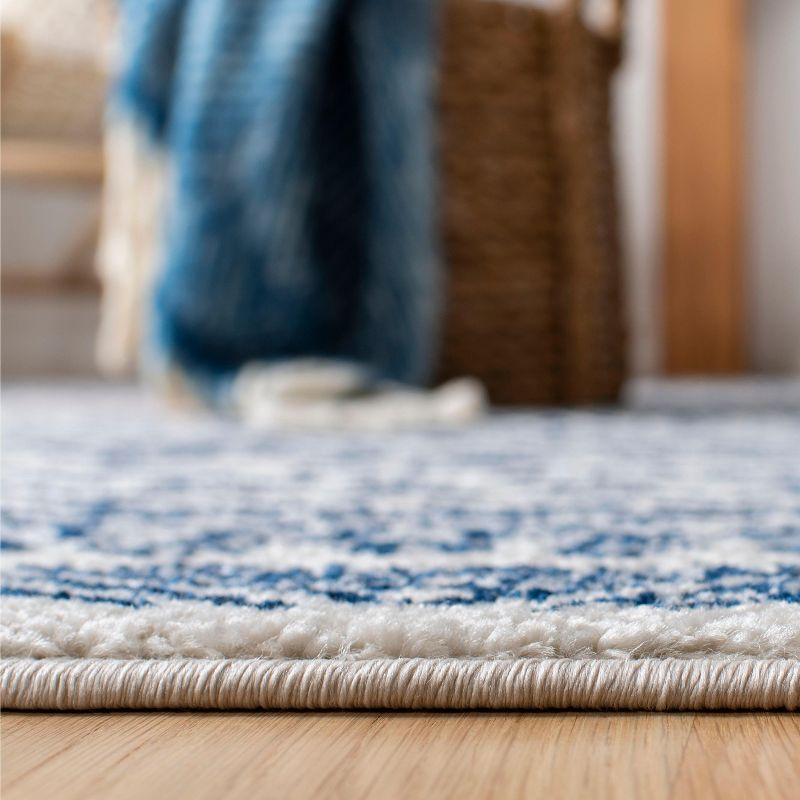 Tulum TUL267 Power Loomed Area Rug - Ivory/Navy - 3'x3' - Safavieh.