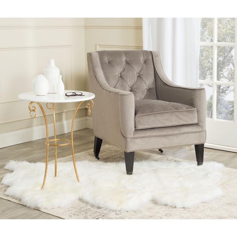 Tamara Accent Table - FOX2500A - Gold/White - Safavieh Couture