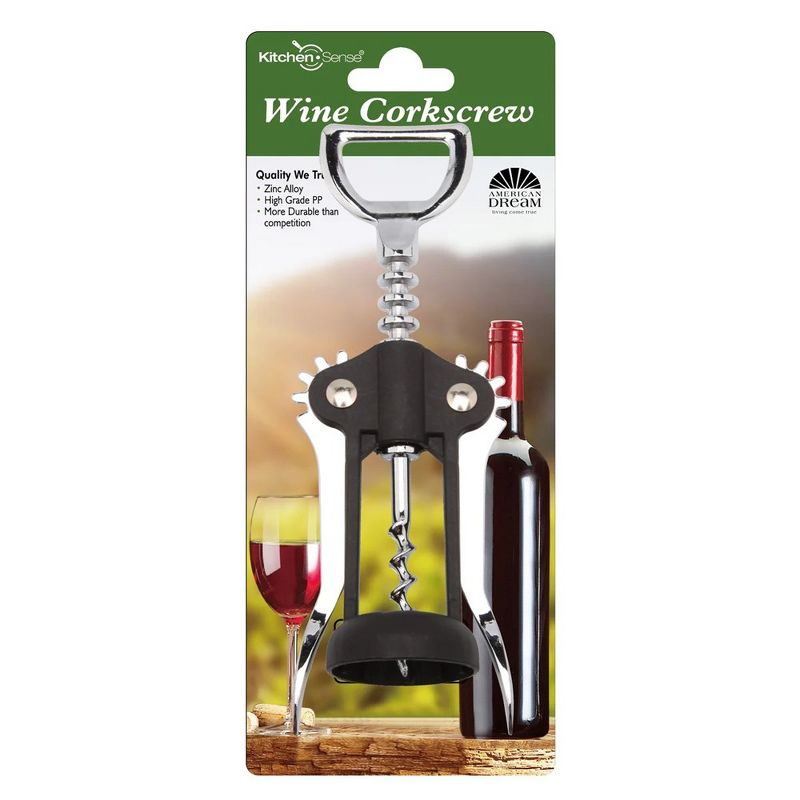 J&V TEXTILES Wine Opener, Zinc Alloy Premium Wing Corkscrew Wine Bottle Opener with Multifunctional Bottles Opener