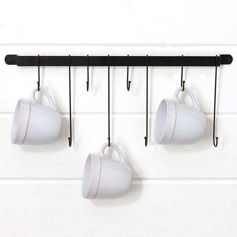 The Lakeside Collection Wall-Mounted Coffee Mug Rack