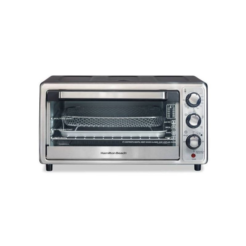 Hamilton Beach Sure-Crisp Air Fryer Toaster Oven Black - 31418: Countertop, 1400W, Dishwasher-Safe Parts, Freestanding