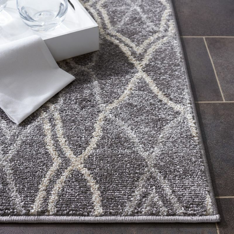 Amherst AMT417 Power Loomed Area Rug - Grey/Light Grey - 5'x5' - Safavieh.
