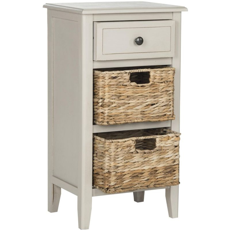 Everly Drawer Side Table - AMH5743D - Vintage Grey - Safavieh Couture