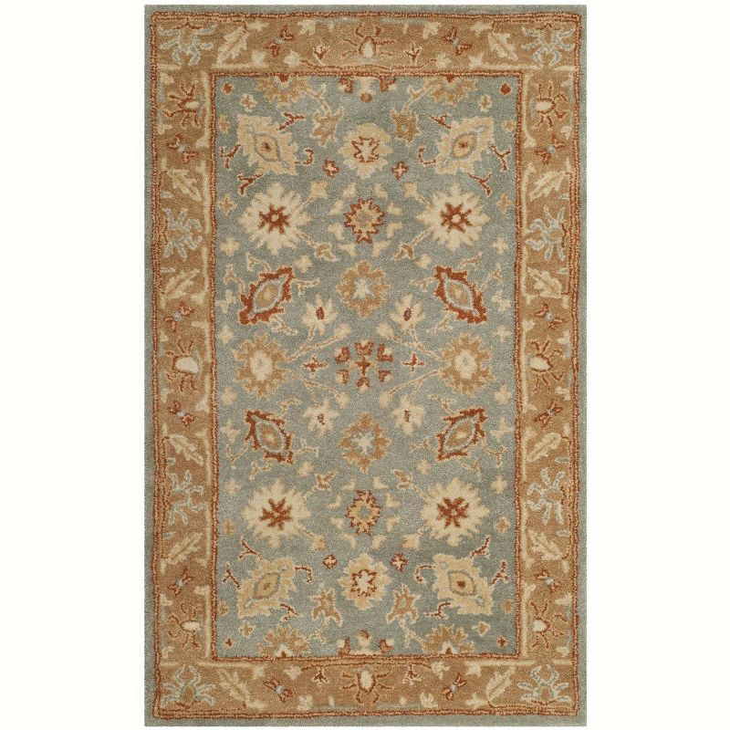 Antiquity AT61 Hand Tufted Indoor Accent Rug - Blue/Beige - 3'x5' - Safavieh