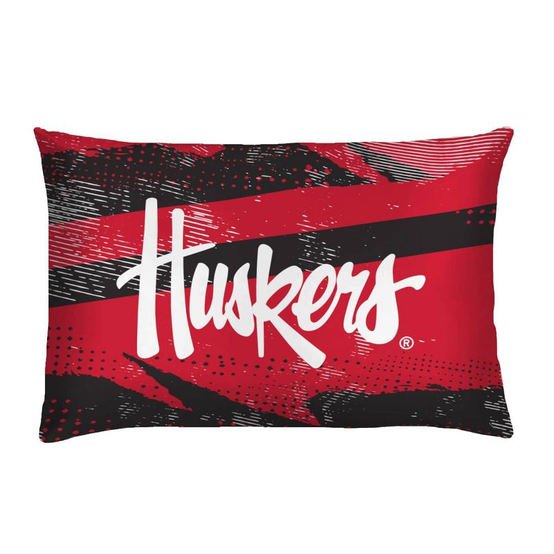 NCAA Nebraska Cornhuskers Slanted Stripe Twin Bedding Set in a Bag - 4pc
